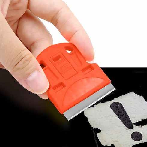 2 Pack Razor Blade Scraper Tool with 10 Plastic and 10 Metal Blades for Removing Adhesives