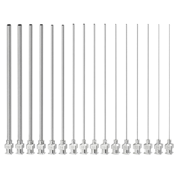 PATIKIL Blunt Tip Dispensing Needle, 16 Pcs 4 Inch Stainless Steel Liquid Dispenser Needles with Lure Lock