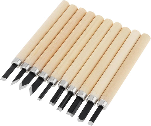 OriGlam 10pcs Professional Wood Carving Chisel Set, Carbon Steel Wood Carving Tools for Beginners