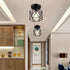 KOONTING Retro Vintage Industrial Flush Mount Ceiling Light, Mini Painting Metal Pendant Light Ceiling Light Fixture