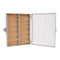 Heathrow Scientific HS15994F 100-Place Cork Lined Slide Box with Nickel Clasp, 208 x 175 x 34 mm, Gray