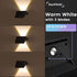 6 Pack IP67 Solar Fence Lights Outdoor, Warm White Up and Down Solar Wall Lights, Waterproof LED Dusk to Dawn Solar