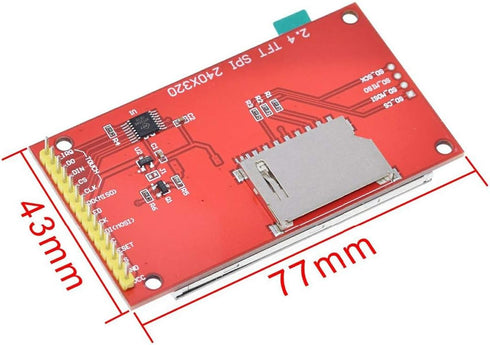 HiLetgo 2.4" SPI TFT LCD Display ILI9341 Touch Panel 240x320 5V 3.3V, 2.4 Inch