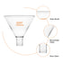 XCD Glass Powder Funnel, Borosilicate Glass Heavy Wall Short Stem Funnel for Precise Powder Transfers