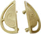 SANCHAKOU Gold Knobs for Dresser 2Pcs/Set Semicircular Wardrobe Cabinet Bedside Table Handle Drawer