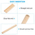 PATIKIL 3/8 Wooden Dowel Pins, 200 Pcs M10x100mm Hardwood Pegs for Crafts, Furniture, Door Art