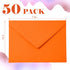 Whaline 50Pcs A7 Burnt Orange Invitation Envelopes Set V-Flap Gift Card Sleeves for Fall Mailing