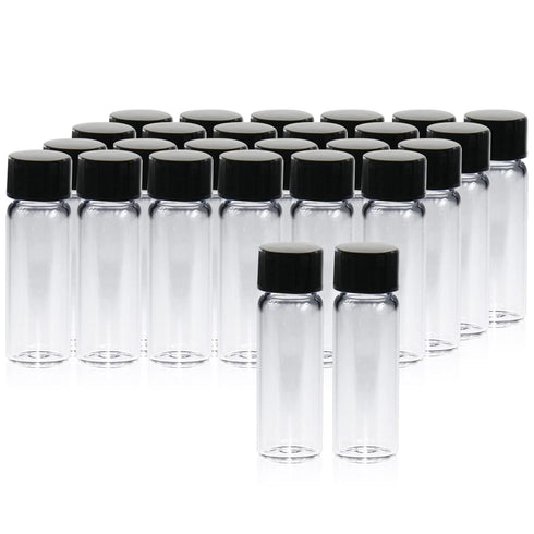 20 PCS 4 ML Clear Small Liquid Sample Glass Vials with Screw Caps, Leak-Proof Vial