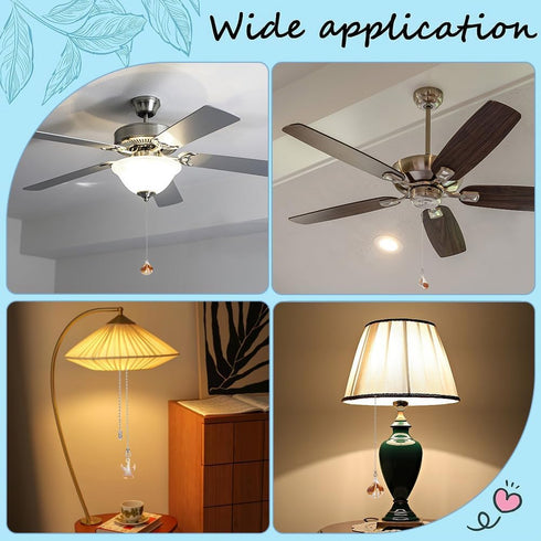 9Pcs 9 Summer CRASPIRE Sea Shell Ceiling Fan Pull Chain Style Acrylic Ocean Beach Seashell Marine Hanging Boho Pendant