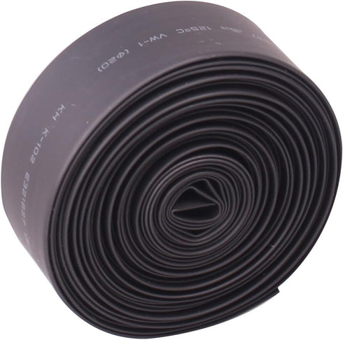Heat Shrink Tube - Wire Wrap Electrical Cable Ratio 2:1 Black (6M / 20Ft, Dia.20mm)