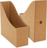 Juvale 8-Pack Kraft Paper Cardboard Magazine File Holder Boxes with Labels for Document Storage Organizer