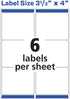 Avery Matte White Shipping Labels, Sure Feed Technology, Permanent Adhesive, 3-1/3" x 4", 120 Labels (8254)