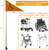 4 Handicap Flag for Wheelchair & Mobility Scooter, Ft Folding High Visibility Orange Safety Flag with Mounting Pole