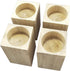 KDDEON Set of 4 Solid Wood Furniture Raised Legs,Round Slotted Bed Legs,24 Sizes,Wood