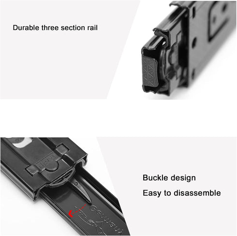 V3VOGUE Drawer Slides - Full Extension Ball Bearing Slides,Thickness Steel Construction,Stable and Quiet,undermount