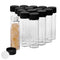 15 PCS 30ML Borosilicate Glass Vials, Small Liquid Sample Vials with 24-400 Black Screw Caps and PE Liner
