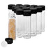 15 PCS 30ML Borosilicate Glass Vials, Small Liquid Sample Vials with 24-400 Black Screw Caps and PE Liner