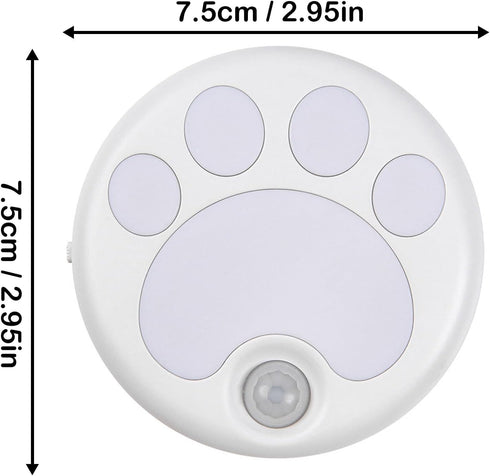 Attivolife Cat Paw Motion Sensor Night Light with Magnetic, USB Rechargeable & Cordless LED Lamp, Cute Kids Wall Light