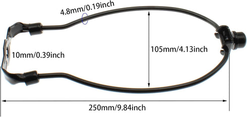 10 Inch OZXNO 2-Pack Lamp Shade Harp Holder Heavy Duty Horn Frame Lamp Shade Bracket with Light Base and Solid Lamp