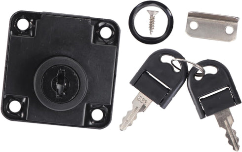 3pcs DOITOOL Office Files Cabinet Lock Zinc Alloy Lock Keys Diameter Easy to Install for Office Cabinets Bedside Black