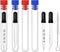 4pcs 1ml Dropper, Eye Dropper Glass with Measurements, Bent & Straight Tip, Liquid Accurate Dropper with Brush