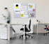 Large 11.8"x11.8" Felt Board Tiles, Pack of 6 with 30 Push Pins, Notice Boards for Home Office Kitchen