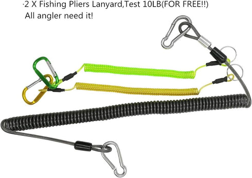 Fishing Rod Lanyard for Trolling, 10ft-150LB Saltwater Rod Reel Safety Tether, Retractable Fishing Tool