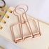 Rose Gold Hollow Out Metal Wire Binder Clips - Large 51mm, Pack of 12