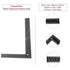 Metal L Square Ruler, 90 Degree Right Angle Metric and Inches Ruler, Stainless Steel Measuring Tool