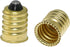 E14 to E12 Adapter SQXBK, 8PCS Gold European Base to Candelabra Screw Lamp Adapter