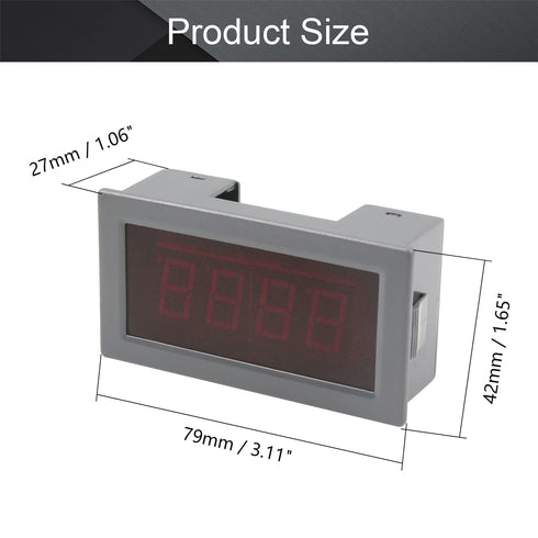 Fielect Digital AC Voltmeter Panel AC 0-300V LED Digital Volt Voltmeter Panel AC Voltmeter, 3 1/2 Digit