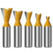 5PCS Dovetail Router Bit Set 1/2 Inch Shank, 1/4" 3/8" 1/2" 5/8"