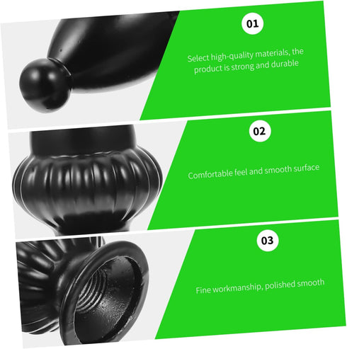 TOBBOMEY 2Pcs Decorative Lamp Finial for Table and Floor Lamps Unique Knob with Polished Base Compatible with Harp