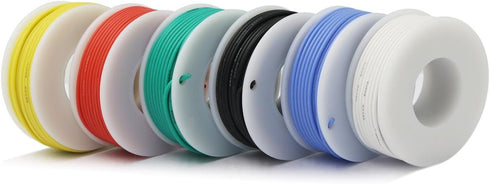 18 6 16.4 18 Hook up Wire Kit (Stranded Wire Kit) Gauge Flexible Silicone Rubber Electric Wire Colors feet Each AWG
