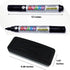 Premium Dry Erase Markers with Eraser Set - 4 White Board Markers in 3 Colors (Black, Red, Blue)