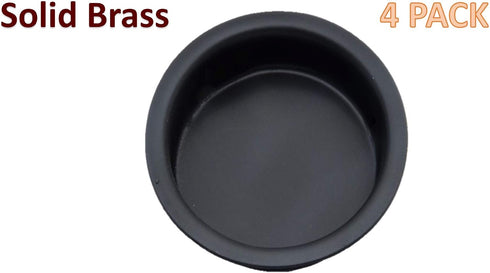 1-3/4", US10B 4 Pack QCAA Solid Brass Finger Pull, ORB Oil Rubbed Bronze, Made in Taiwan