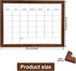 TORASO Dry Erase Monthly Calendar Board, Magnetic Whiteboard for Wall, Solid Wood Walnut Brown Frame, 10.5"x 14.5"