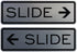 Classic Slide Door Sign - Silver, Medium (1 Pack)