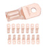 SELTERM 15pcs 2/0 AWG 1/4" Stud Battery Terminal Connectors, UL Heavy Duty Bare Copper Battery Cable Lugs