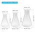 PATIKIL 250,500,1000ml Plastic Erlenmeyer Flask, 3 Pack Wide Mouth Conical Flask for Laboratory, Clear