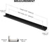 6 Pack 400mm/15.75" Ravinte Finger Pulls for Cabinets Length Black Edge Pulls Matte Black Finger Cabinet Concealed