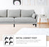 NESTINGHO 4pcs 100mm Metal Furniture Support Feet Triangle Sofa Cabinet Legs for Dresser Bedside Table with Matte Black