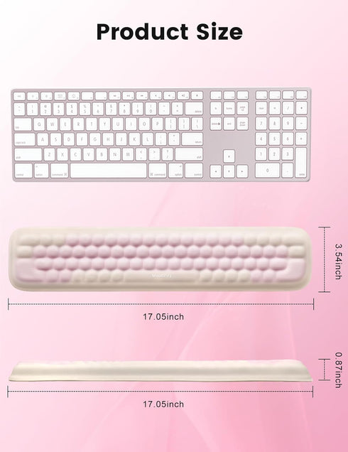 Meatanty Keyboard Wrist Rest, Ergonomic Keypad Support, Soft Memory Foam Hand Rest Pad for Typing Comfort, Computer