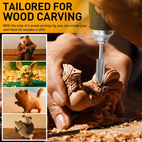 Wood Carving Drill Bits Set, Compatible with Dremel Rotary Tool for DIY Carving and Drilling Projects