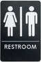 USA Made Men's and Women's Restroom Signs, ADA-Compliant Bathroom Door Signs for Offices, Black, Blue, Grey and
