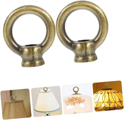 Garneck 2pcs Bulb Bronze Solid Lamp Finials Caps for Lamp Shades Finials for Light Rings Decoration for Shade