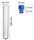 Clear Plastic Test Tube with Cap, 16x100mm, 10 ml (100 pcs)