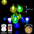 Operated2 Pack 26.2FT 60 16 Coloured Globe String Lights Battery LED Colour Changing Water Proof Crystal Ball Outdoor
