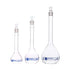EISCO Premium Volumetric Flask Set - 50ml, 100ml & 250ml - Class A, ASTM E288 - Borosilicate 3.3 Glass with Penny