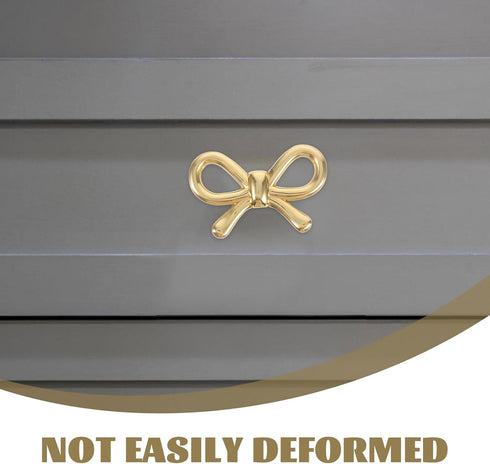 VALICLUD Brass Bowknot Cabinet Drawer Handle Vintage Small Bow Shape Furniture Hardware Pull for Dresser Shoe Cabinet